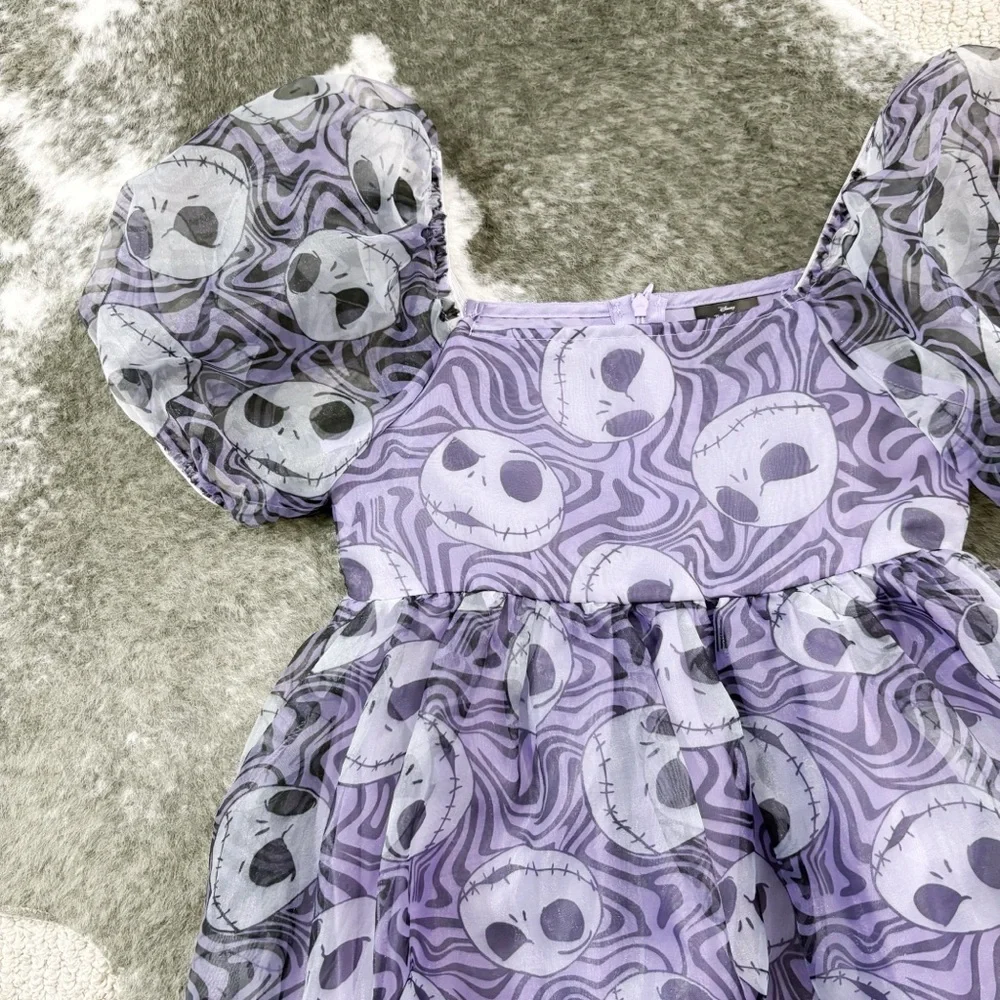 Jack Skellington The Nightmare Before Christmas Puff Sleeve Dress